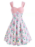 Sweetheart Neck Patchwork Fashion Dress