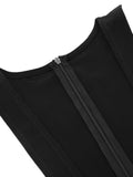 Black 1940s Solid Suspender Pants