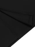 Black 1960s Puff Sleeve Belt Pencil Dress