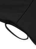Black 1960s Puff Sleeve Belt Pencil Dress
