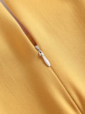 Yellow 1950s Buttoned Belted Swing Dress