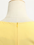 1950s Solid Butterfly Sweetheart Swing Dress