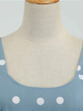 1950s Polka Dot Spaghetti Strap Dress