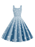 1950s Polka Dot Spaghetti Strap Dress