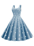 1950s Polka Dot Spaghetti Strap Dress