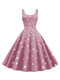 1950s Polka Dot Spaghetti Strap Dress
