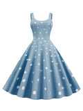 1950s Polka Dot Spaghetti Strap Dress
