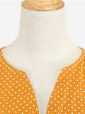 1950s Polka Dot Buttons Dress