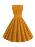 1950s Polka Dot Buttons Dress