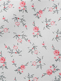 1950s Floral Buttons Swing Dress