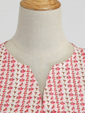 1950s Stripes Buttons Swing Dress