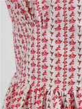 1950s Stripes Buttons Swing Dress