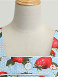 1950s Strawberry Spaghetti Strap Dress
