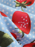 1950s Strawberry Spaghetti Strap Dress