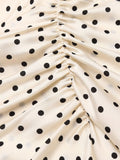 [US Warehouse] Ivory 1960s Polka Dot Halter Pencil Dress