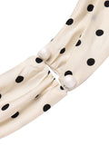 [US Warehouse] Ivory 1960s Polka Dot Halter Pencil Dress