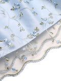 Blue 1950s Floral Embroidery Lace Dress