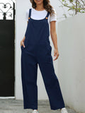 1950s Solid Spaghetti Strap Jumpsuit