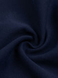 Navy Blue 1950s Solid Belted Jumpsuit