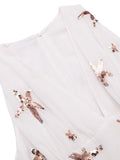 White 1950s Sequins Stars Swing Dress