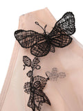 [US Warehouse] Nude 1950s Lace Butterfly Swing Vintage Dress