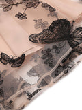 [Plus Size] 1950s Lace Butterfly Vintage Dress