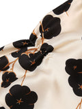 White 1960s Floral Halter Pencil Dress