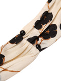 White 1960s Floral Halter Pencil Dress