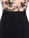[US Warehouse] 1930s One-shoulder Lace Butterfly Jumpsuit