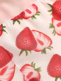 Pink 1950s Strawberry Halter Dress