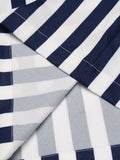 Blue 1950s Striped Ruffle Jumpsuit