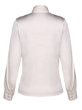 Ivory 1930s Solid Long Sleeve Blouse