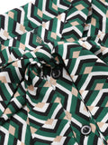 2PCS 1950s Green Tops & Black Pants