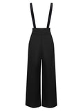 2PCS 1950s Candy Tie-Up Blouse & Black Suspender Pants