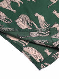 Green 2PCS Jaguar One-piece Swimsuit & Pants