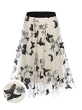 Black Butterfly Mesh Skirt