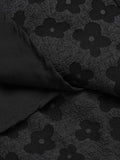 Black Attached Flowers Skirt