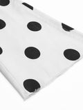 White Polka Dot High Waisted Flare Jeans