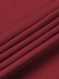 Wine Red 1960s Ruffled Fishtail Vintage Dress