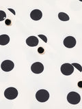 Retro Polka Dots Long Sleeves Blouse