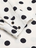 Retro Polka Dots Long Sleeves Blouse