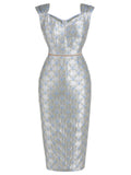 [Pre-sale] 1960s V-Neck Relief Pencil Dress