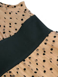 [Pre-Sale] Apricot 1950s Dots Patchwork Swing Dress
