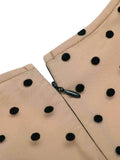[Pre-Sale] Apricot 1950s Dots Patchwork Swing Dress
