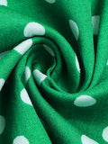 Green 1950s Polka Dots Swing Dress