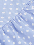 Sky Blue 1950s Polka Dot Swing Dress