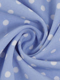 Sky Blue 1950s Polka Dot Swing Dress