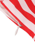 Red 1950s Stripe Crew Neck Swing Dress