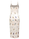 [Pre-Sale] Ivory 1960s Butterfly Spaghetti Strap Dress