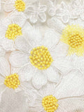 [Pre-Sale] Yellow Embroidery Daisy Patchwork Romper